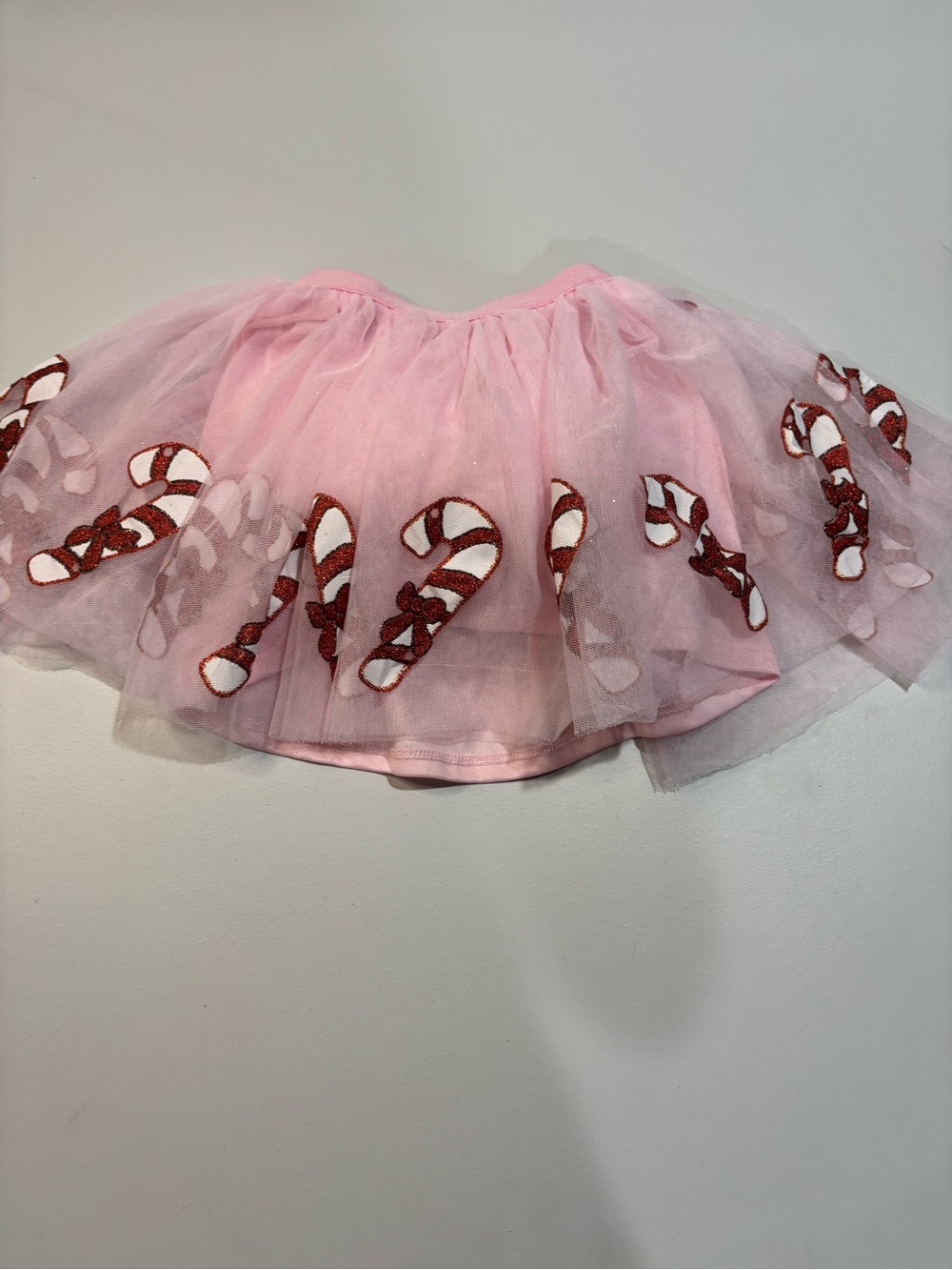 Pink Tulle Candy Cane Skirt for Kids